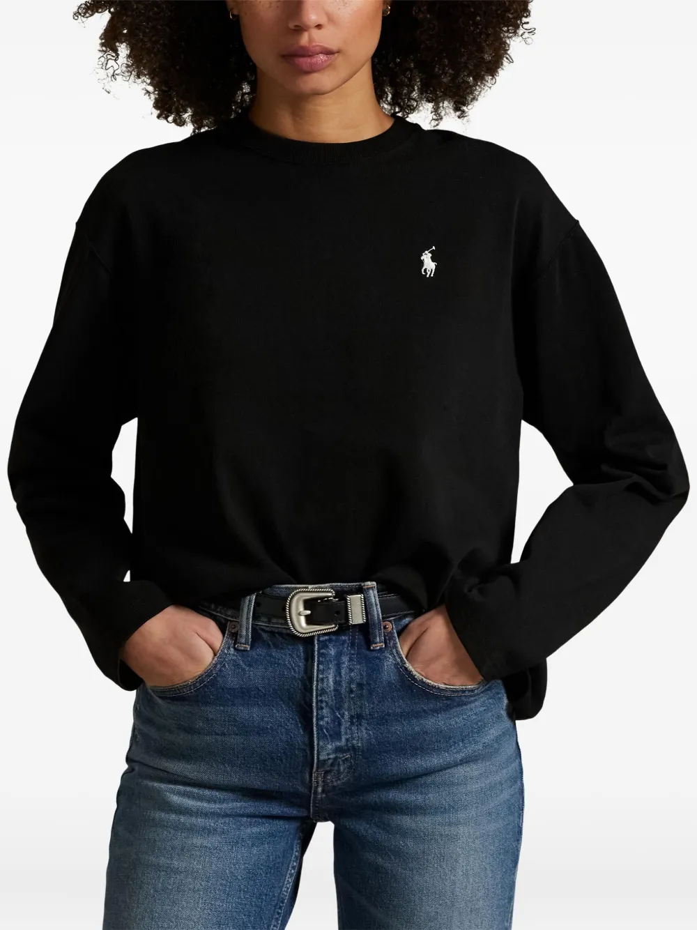 Polo Ralph Lauren Katoenen T-shirt met korte mouwen Zwart
