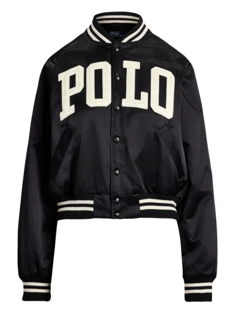Polo Ralph Lauren logo satin bomber jacket