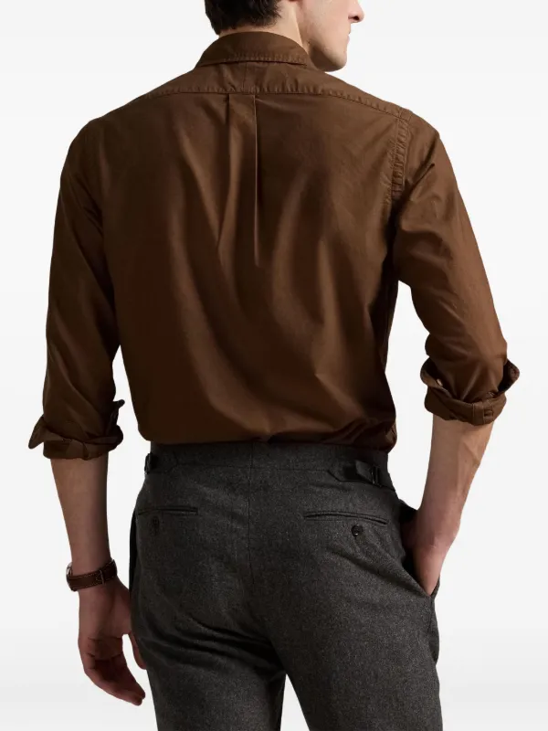 Polo Ralph Lauren button-down Collar Shirt Brown FARFETCH PH