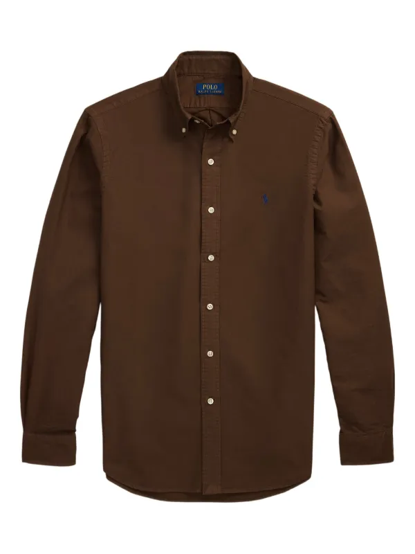 RALPH LAUREN ブラウン 長袖シャツ Polo Ralph Lauren button-down Collar Shirt | Brown | FARFETCH