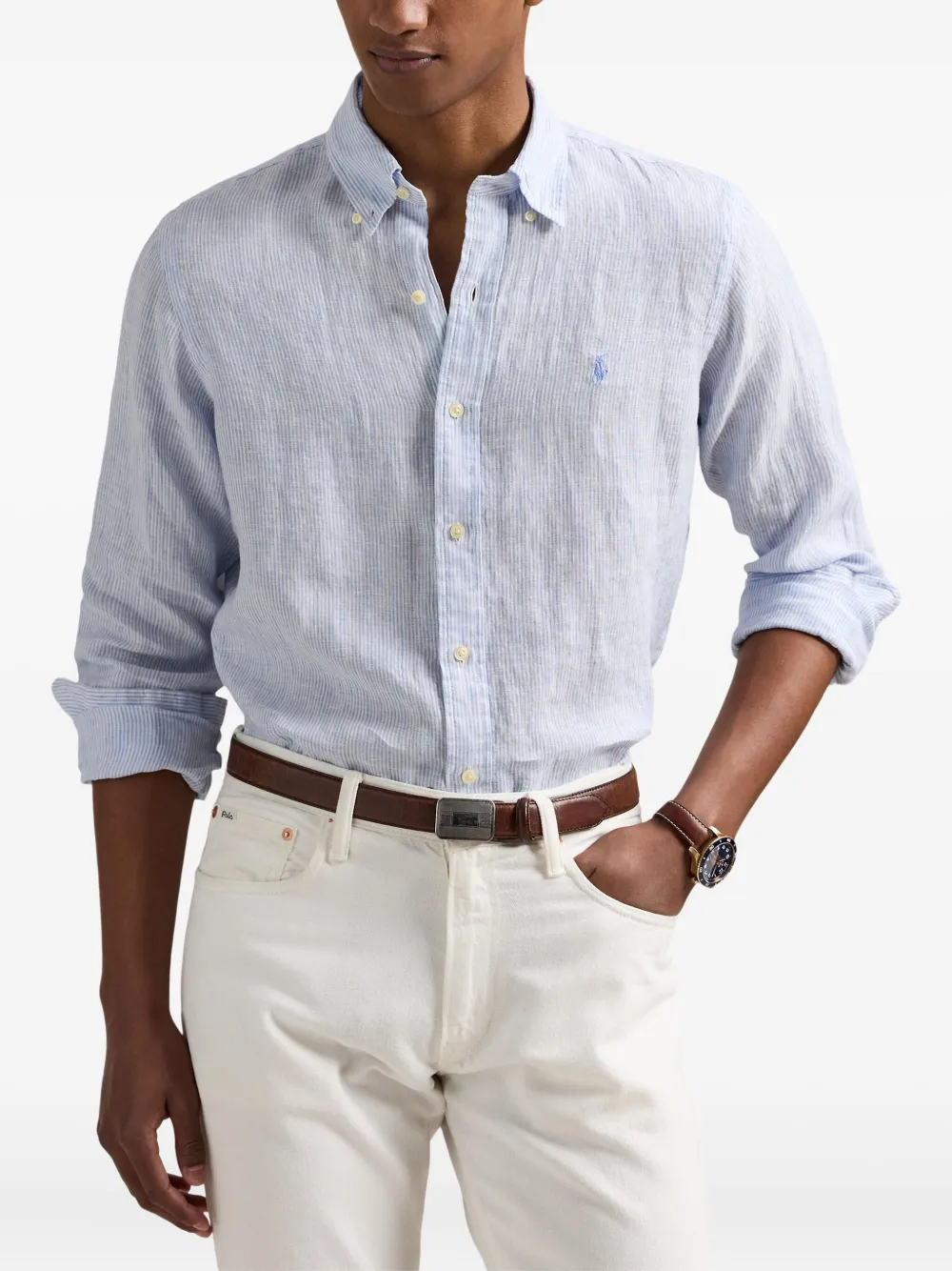 Polo Ralph Lauren Gestreept overhemd Blauw