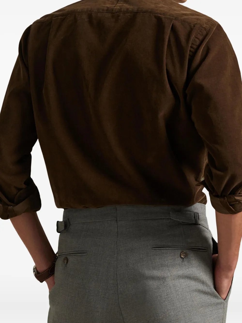 Polo Ralph Lauren Ribgebreid overhemd Bruin