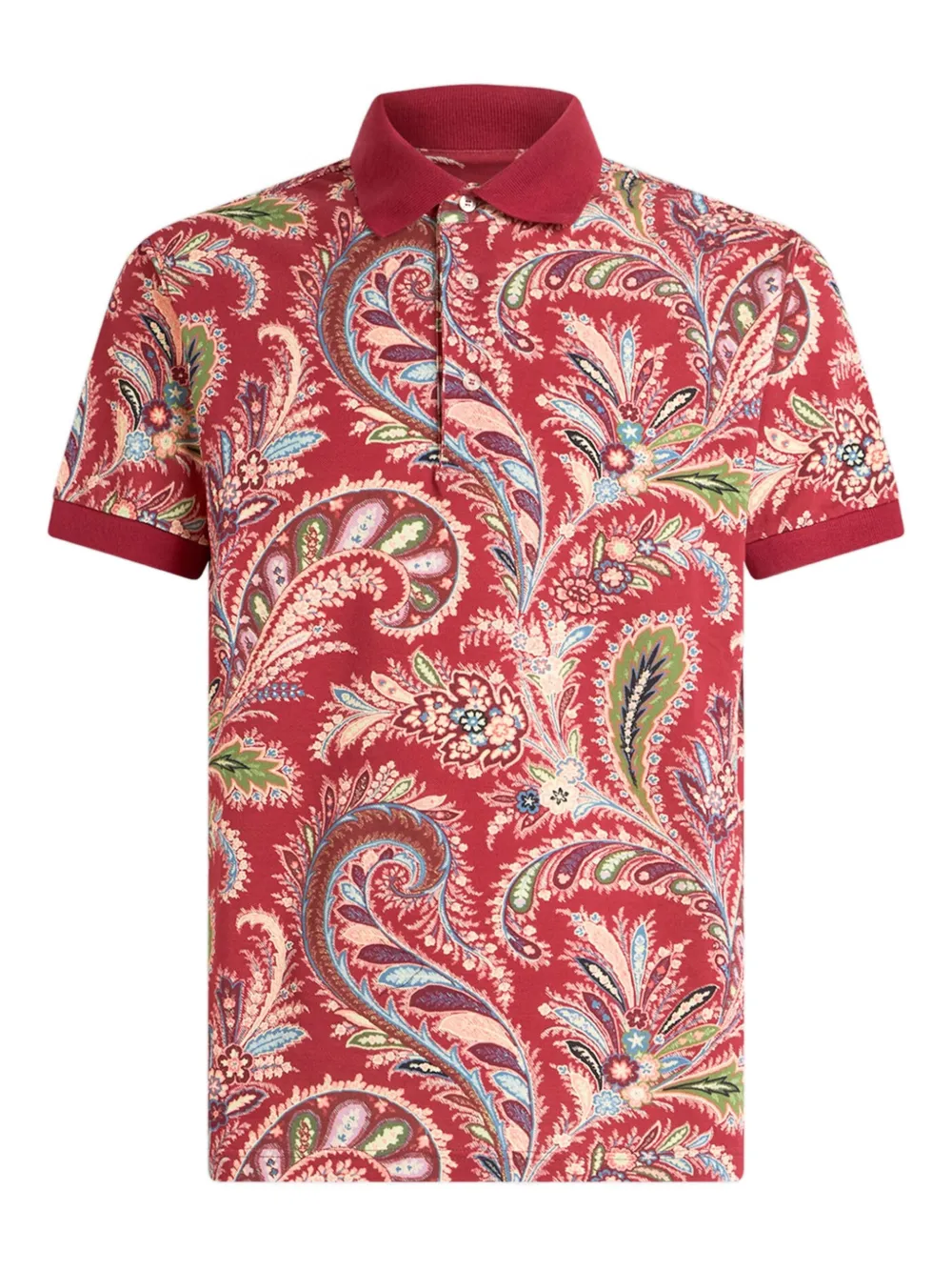 ETRO Poloshirt met paisley-print Rood