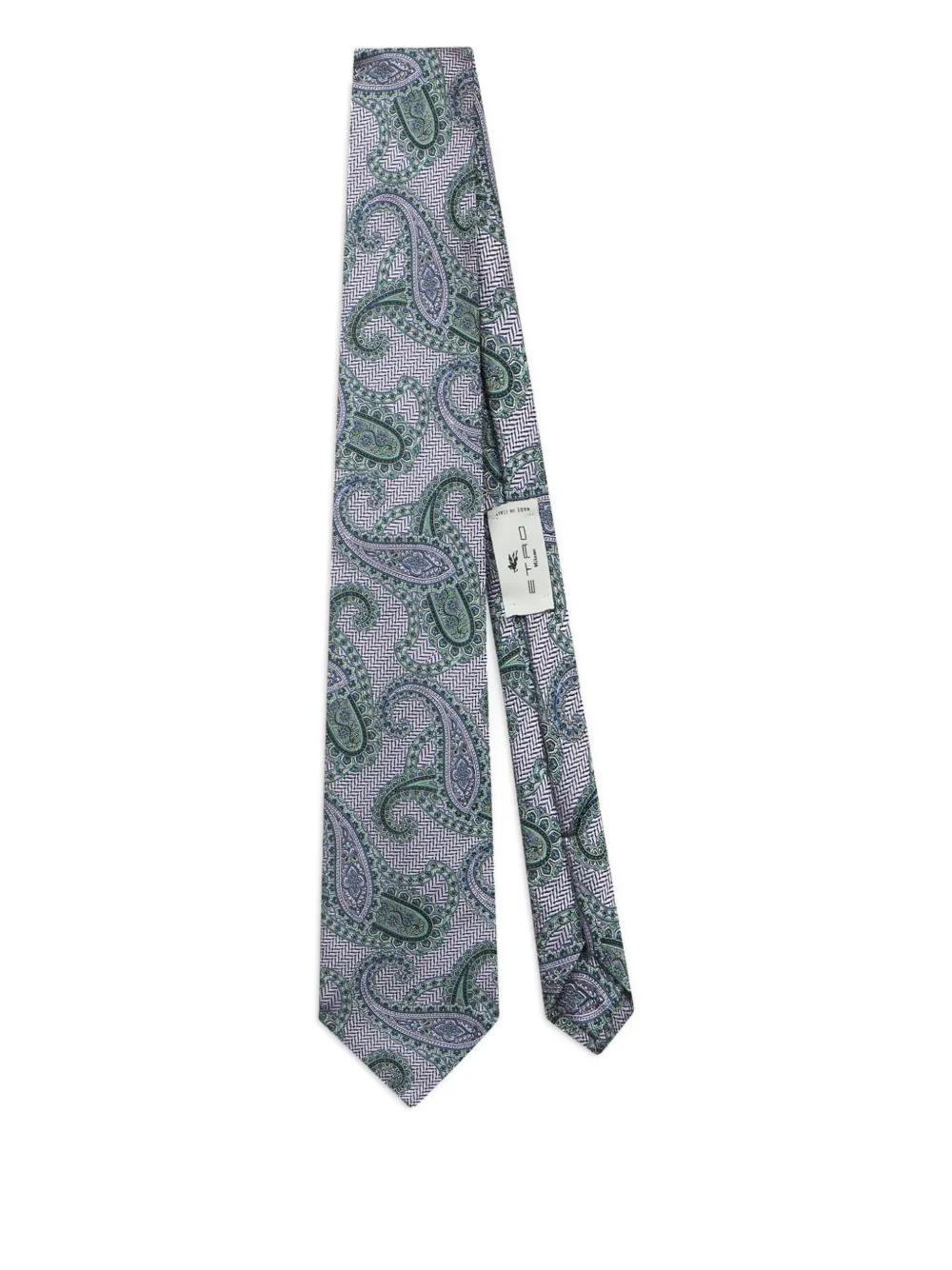 paisley-pattern silk tie