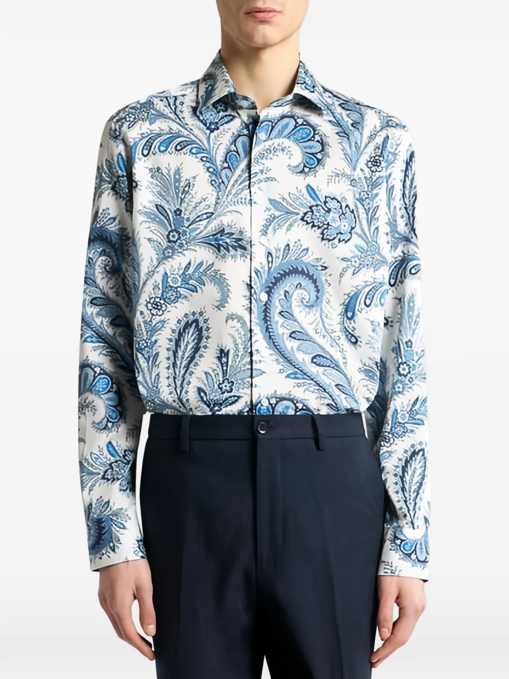 ETRO floral Paisley cotton shirt