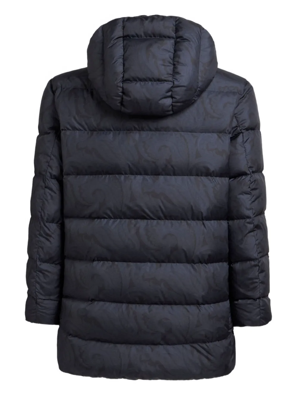 ETRO Gewatteerd donsjack met capuchon Zwart