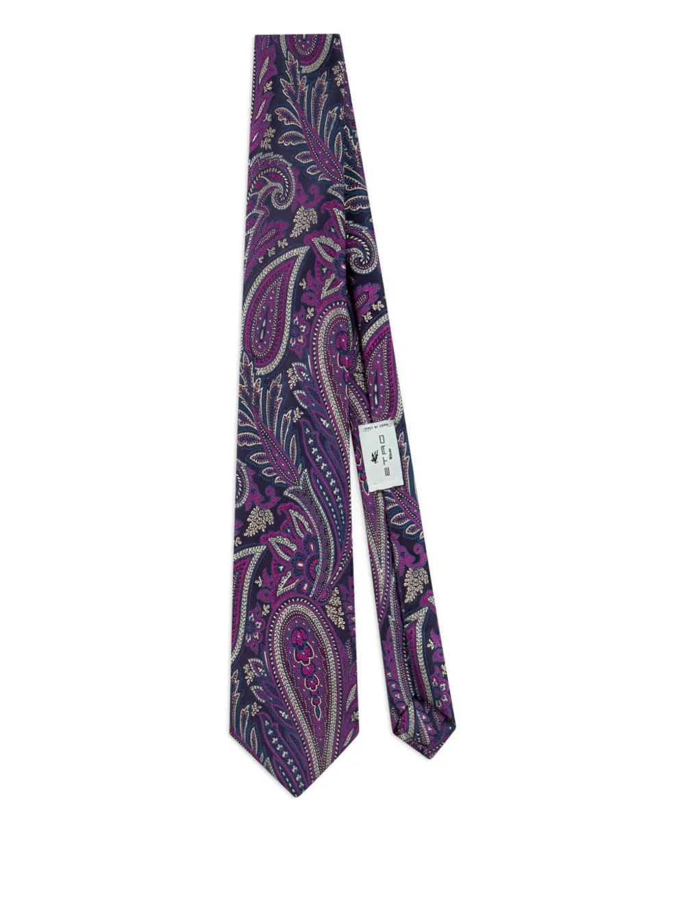 paisley-pattern silk tie