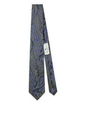 ETRO ペイズリーストライプ シルクネクタイ | パープル | FARFETCH JP