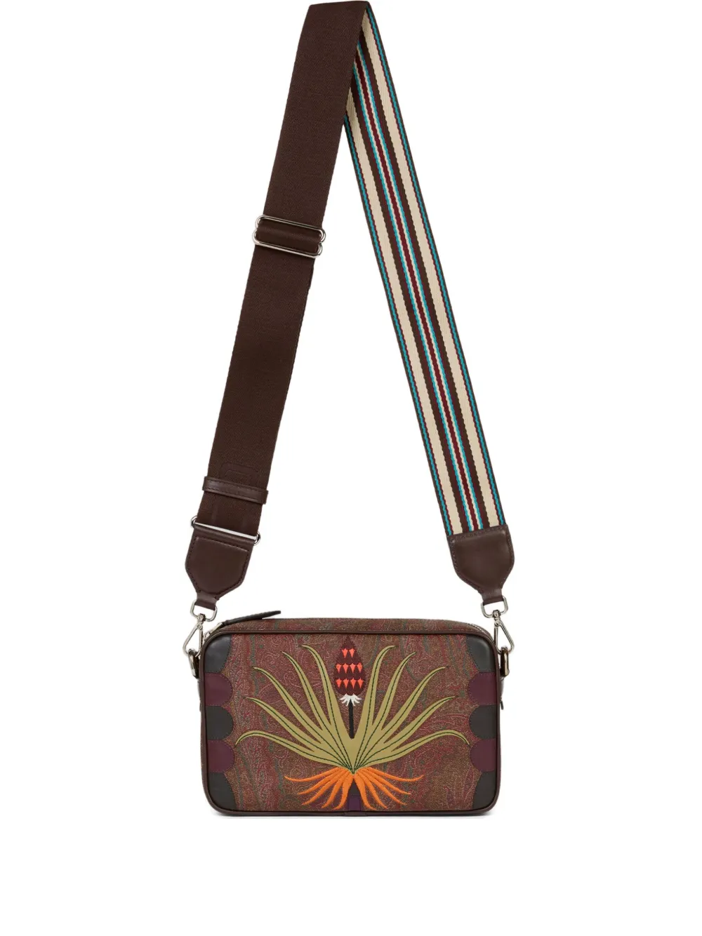 x Agostino Iacurci small Arnica paisley-embroidered shoulder bag