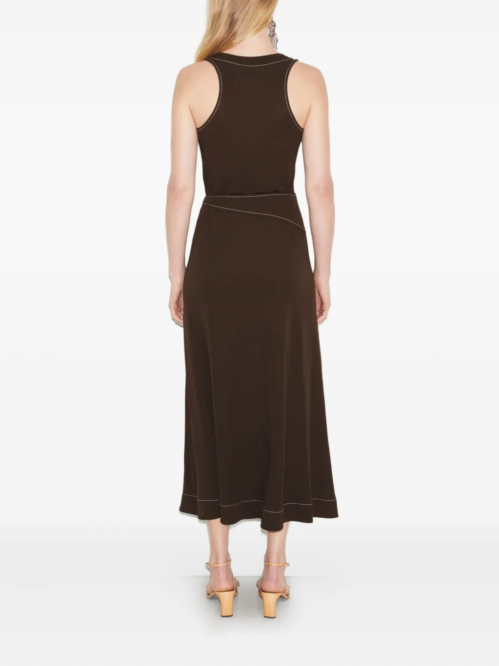 Tory Burch Jersey rok met ceintuur Bruin