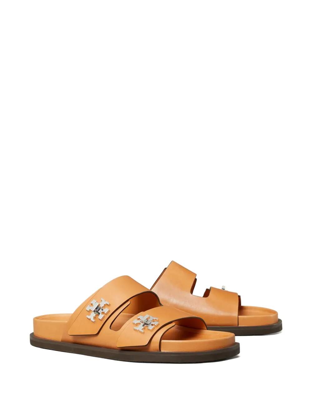 Tory Burch slip-on embellished sandals Brown
