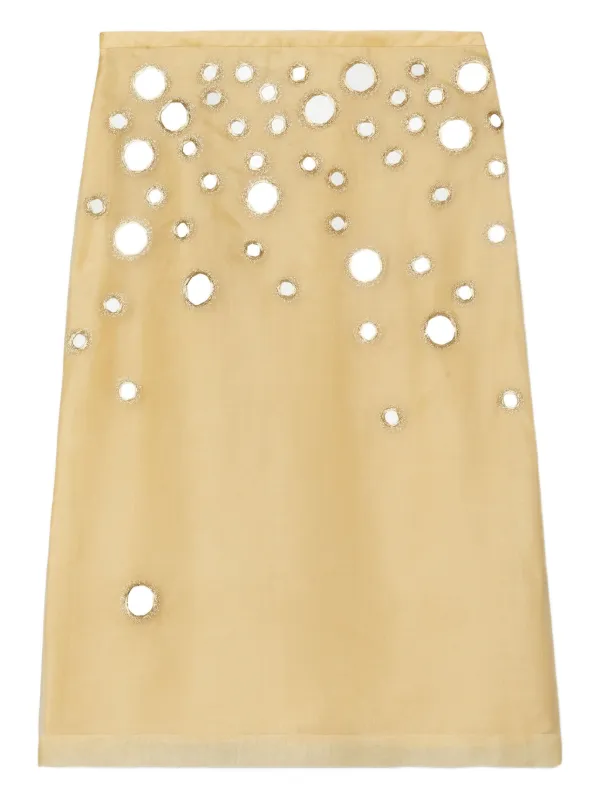 スカート TORY BURCH Women Skirts 167350253 Beige Poplin Pleated Skirt: Women's Designer Bottoms | Tory Burch