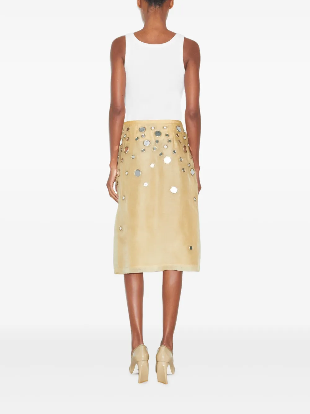 Tory Burch Verfraaide rok Beige