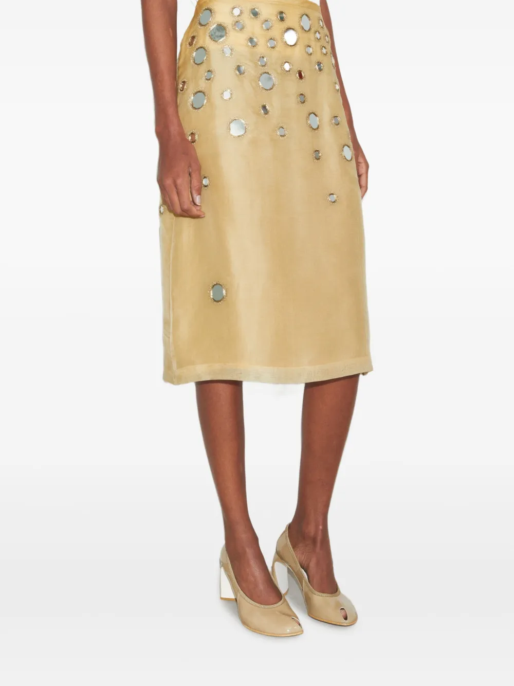 Tory Burch Verfraaide rok Beige