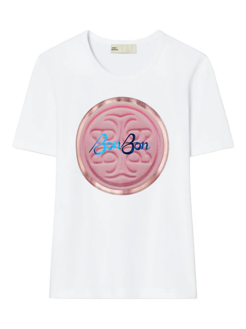 Tory Burch Bonbon T-shirt verfraaid met logo Wit