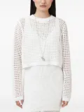 AllSaints Miro mesh-knit midi dress - White