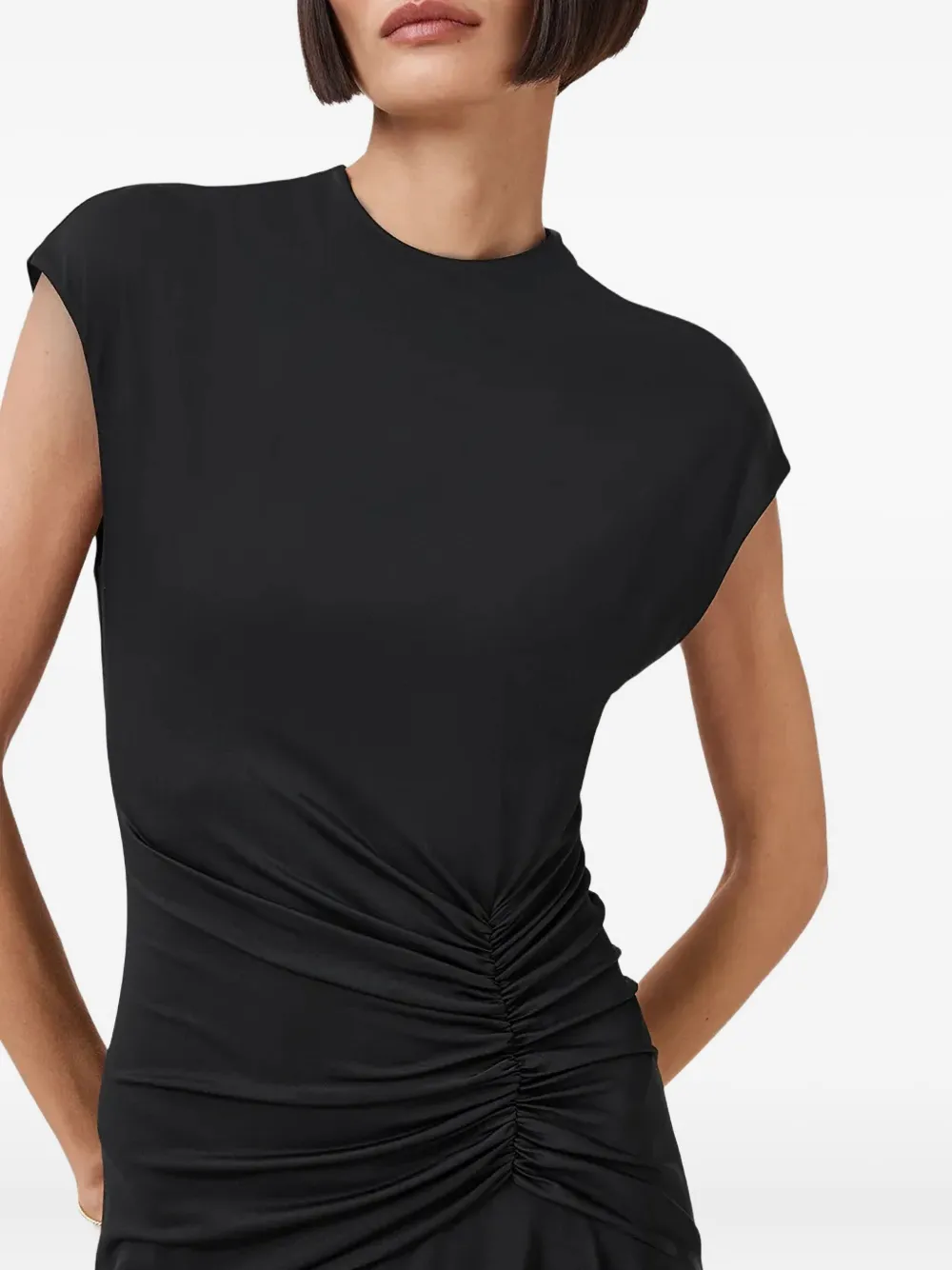 AllSaints Asymmetrische midi-jurk Zwart