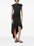 AllSaints draped asymmetric midi dress - Black