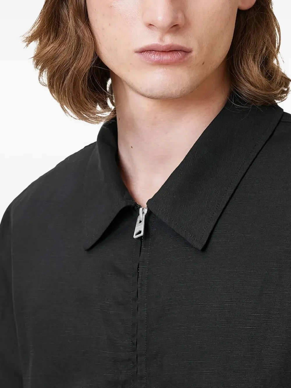 AllSaints Bradner jack met rits Zwart