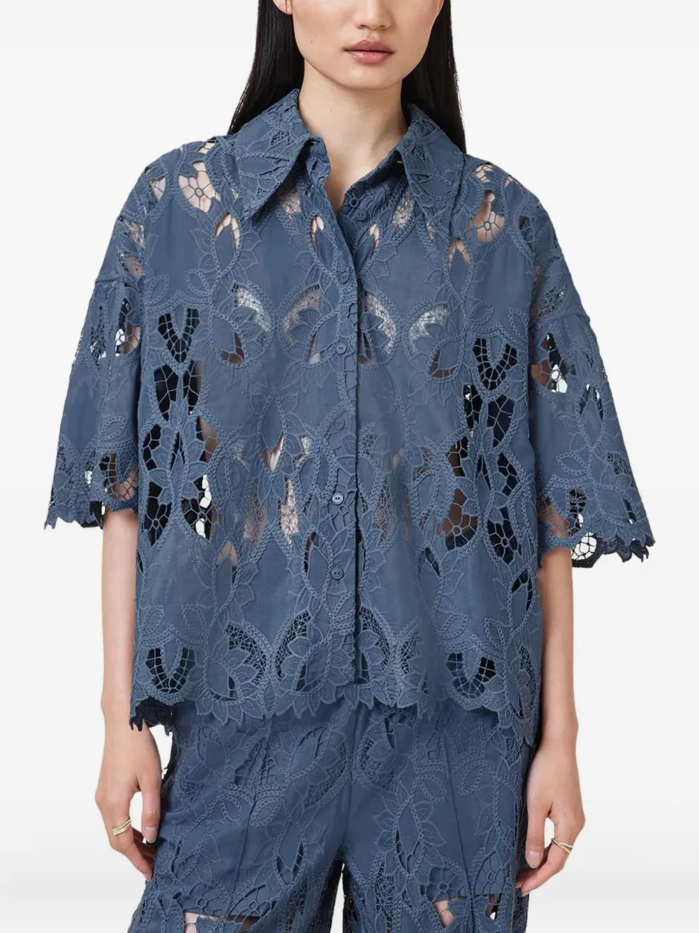 AllSaints Charli blouse Blauw