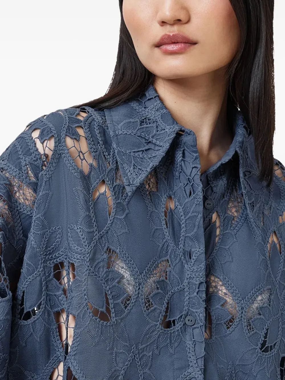 AllSaints Charli blouse Blauw