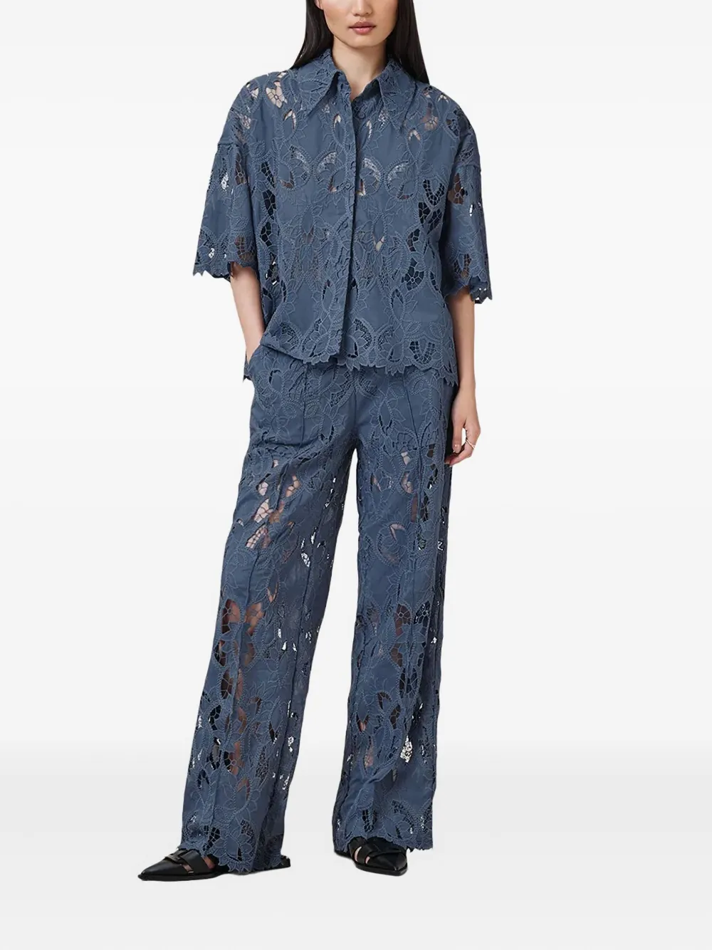 AllSaints Charli blouse Blauw