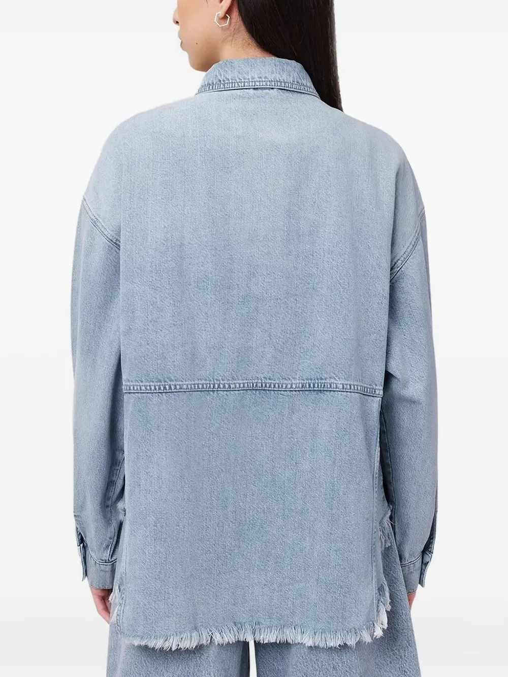 AllSaints Denim jack Blauw