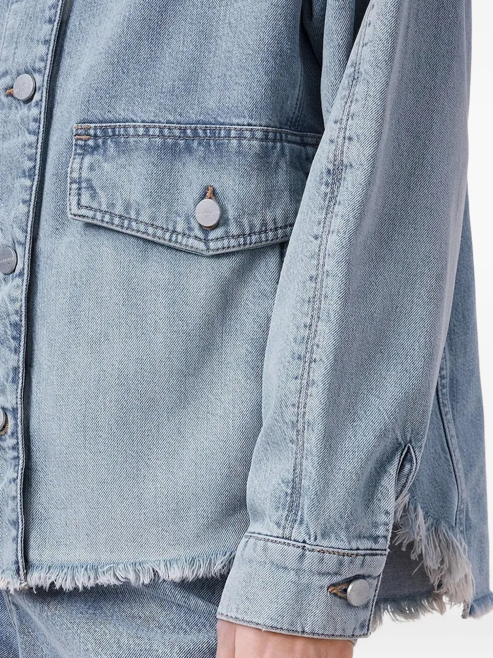 AllSaints Denim jack Blauw