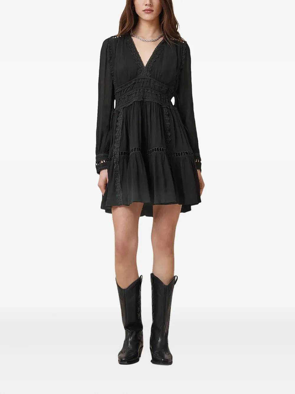 AllSaints Xanthe mini-jurk - Zwart
