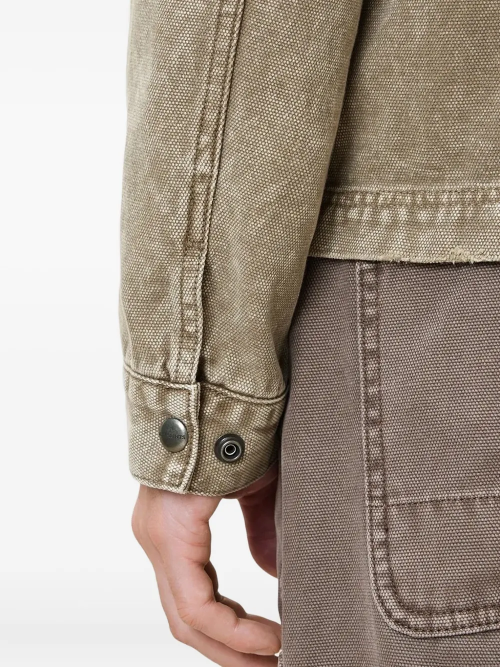 AllSaints Jack met ribfluwelen kraag en rits Bruin