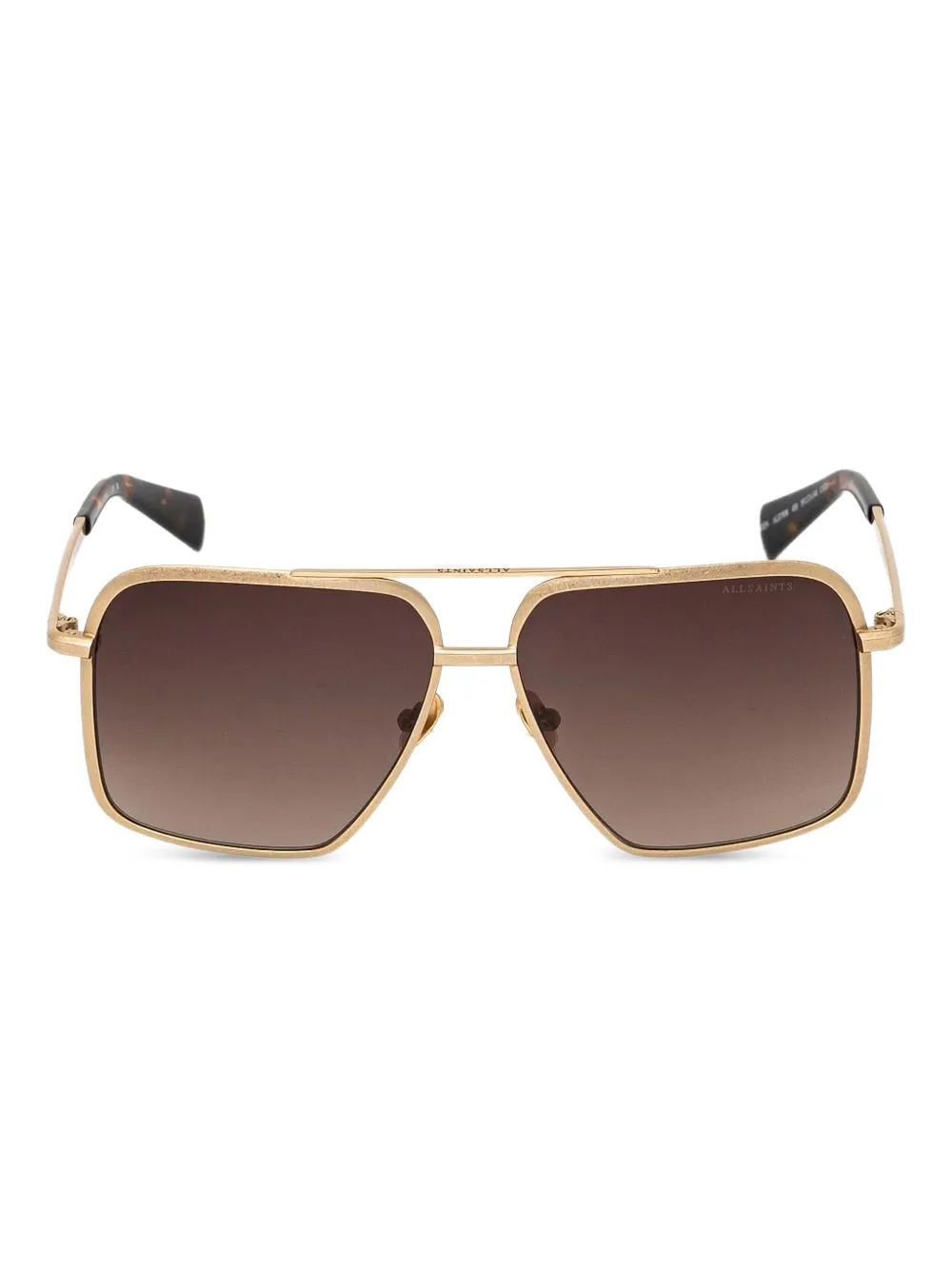 AllSaints square-frame sunglasses | Gold | Image 1