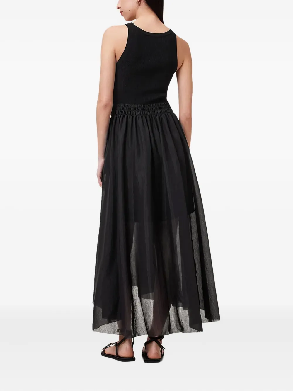 AllSaints Maxi-jurk met elastische taille Zwart