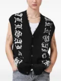 AllSaints Scripture sleeveless cardigan - Black