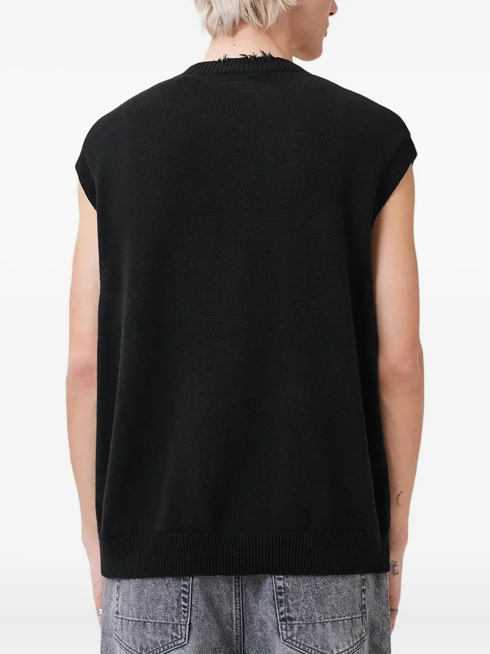 AllSaints Scripture mouwloos vest Zwart