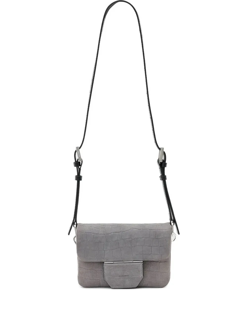 Allsaints Crocodile-effect Flap Bag