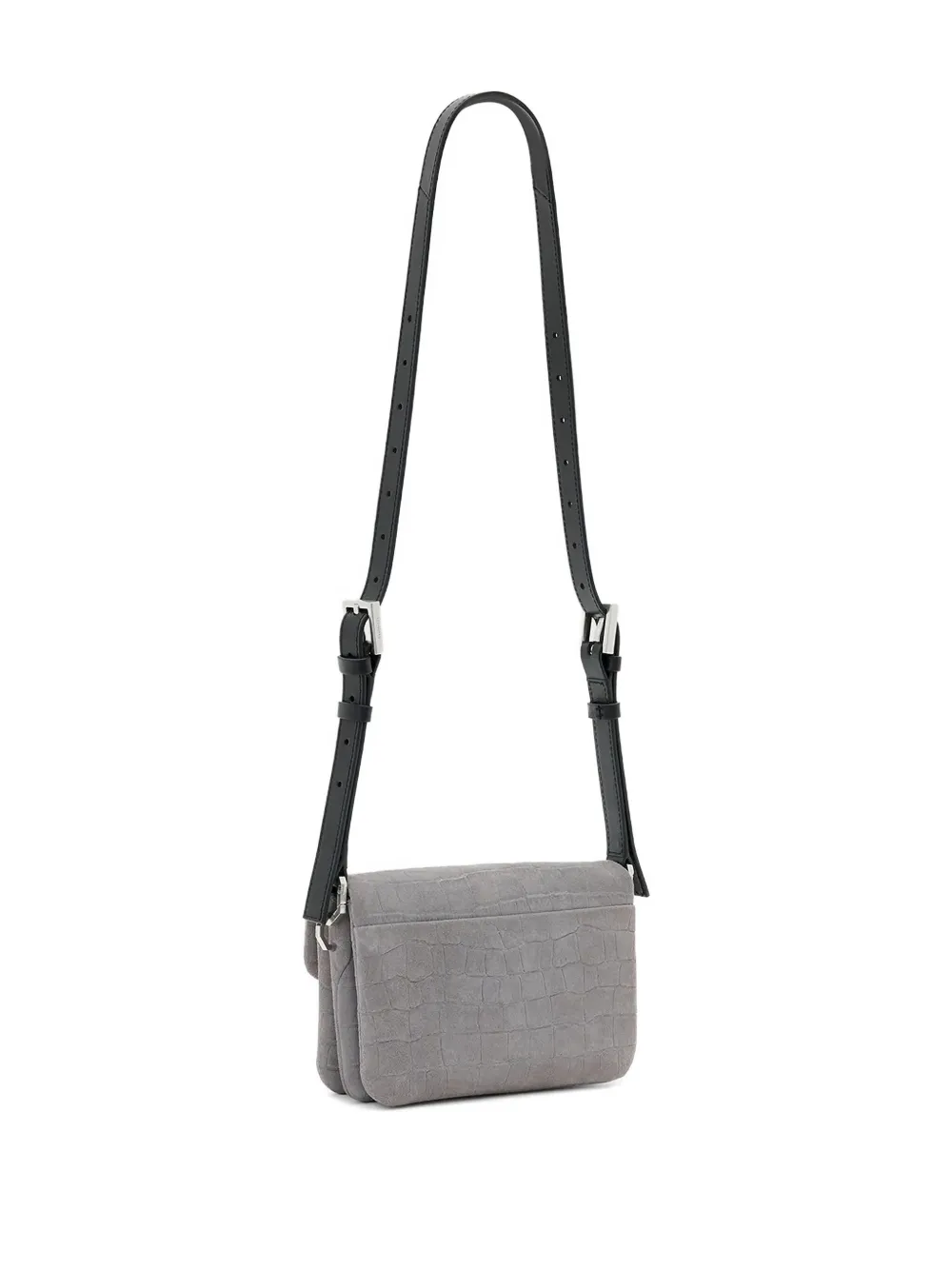 AllSaints Tas met omslag en krokodillen-reliëf Blauw