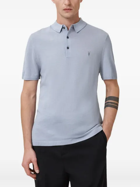 AllSaints embroidered short-sleeved polo shirt
