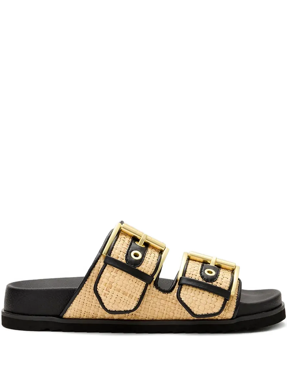 AllSaints Sian woven buckled sandals Neutrals