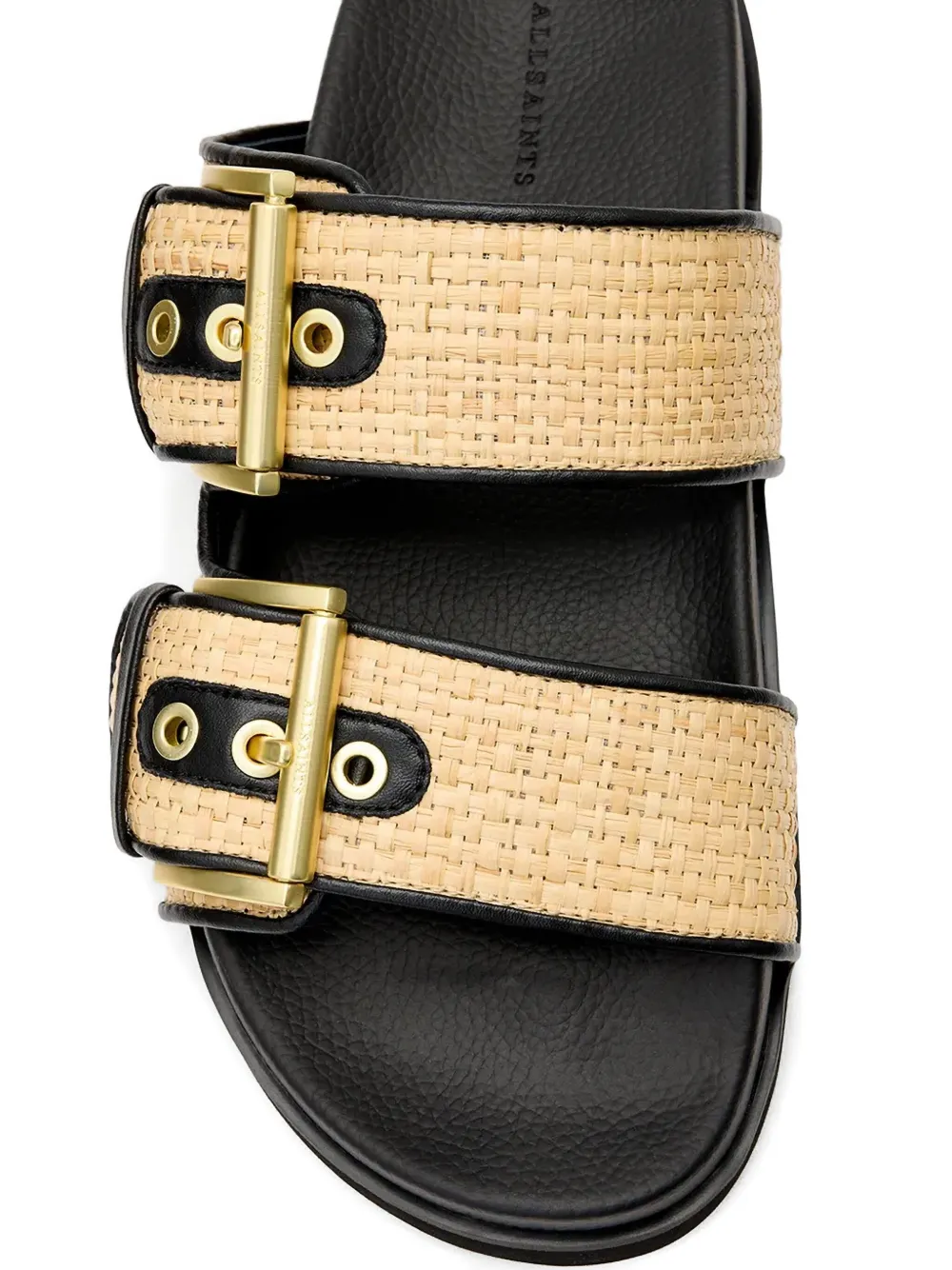 AllSaints Sian woven buckled sandals Neutrals