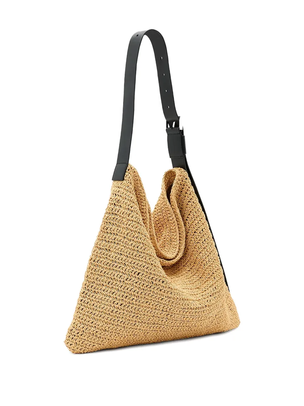 AllSaints Asha shopper met leren afwerking Beige