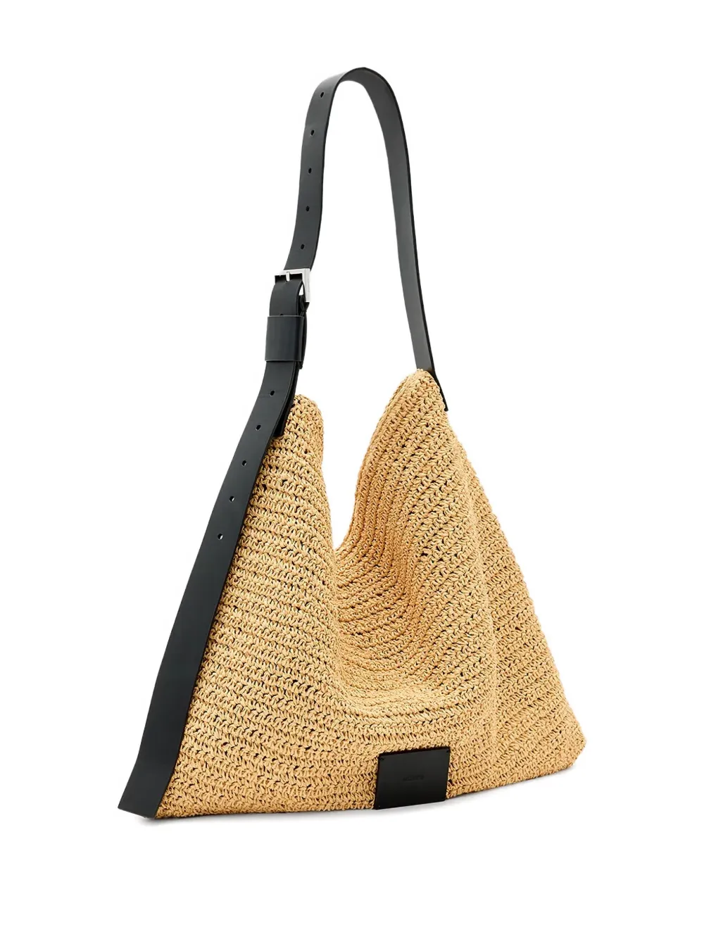 AllSaints Asha shopper met leren afwerking Beige