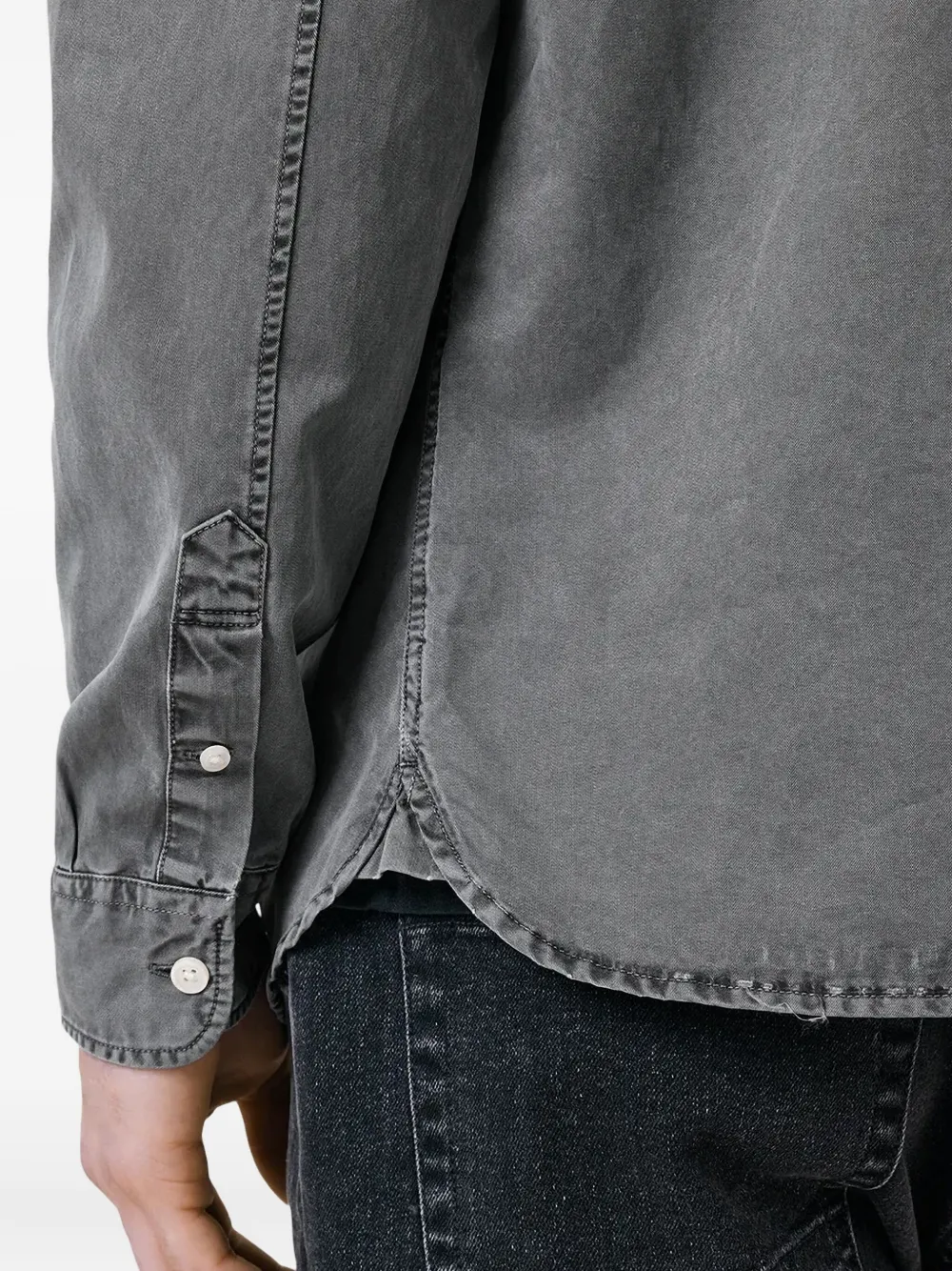 AllSaints Bodhi overhemd met geborduurd logo Grijs