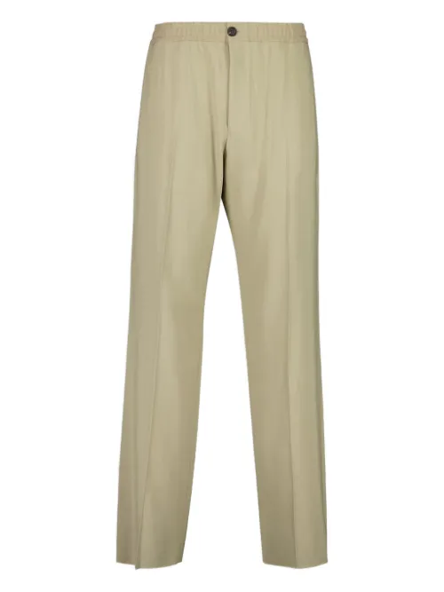 Pantalon en coton à taille élastiquée - Ferragamo - Modalova