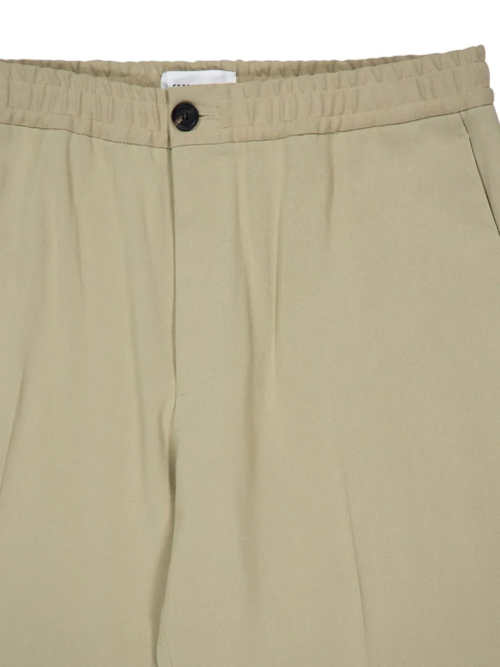 Ferragamo elasticated-waist button trousers Beige