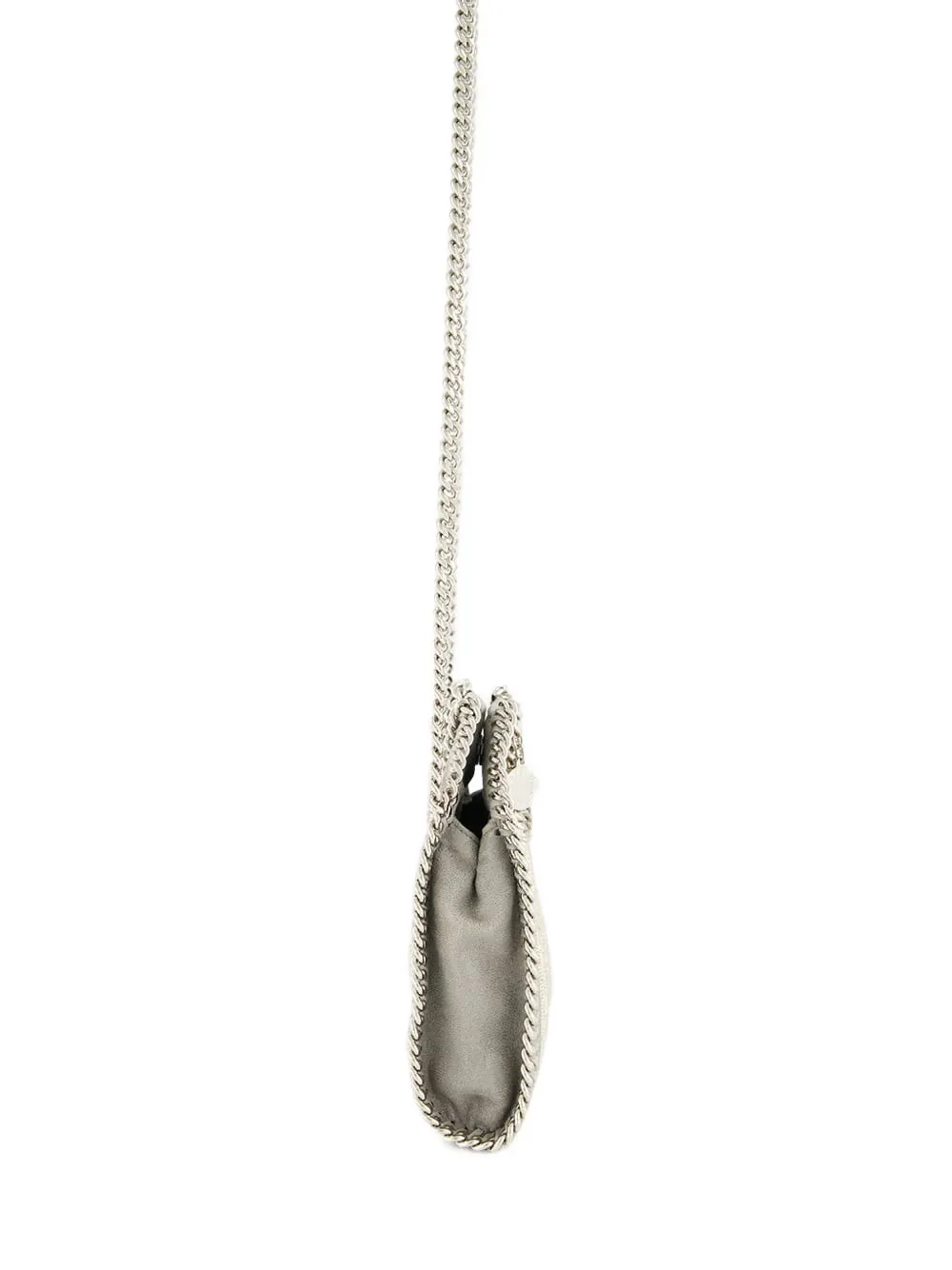 Stella McCartney Falabella gestreepte metallic tas Zilver