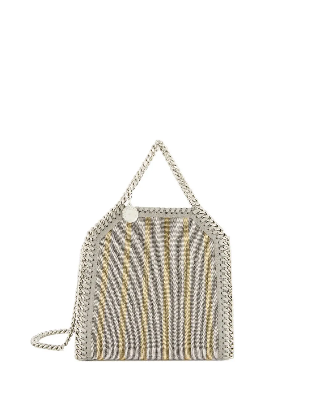 Stella McCartney Falabella striped metallic bag | Neutrals | Image 1