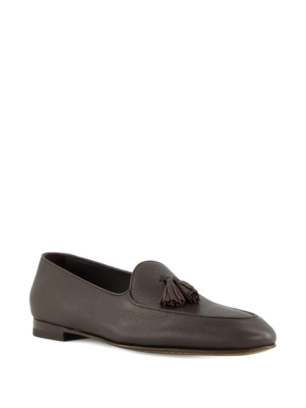 Manolo Blahnik Lennox leren loafers - Bruin
