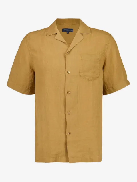 Frescobol Carioca short-sleeves button-up linen shirt