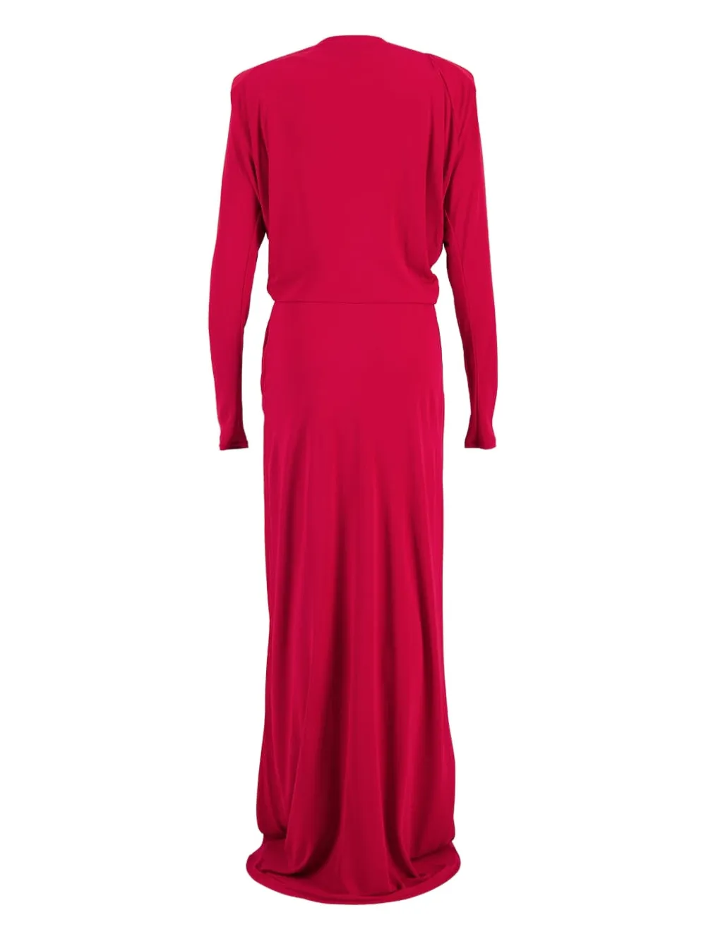 Stella McCartney Gedrapeerde avondjurk met lange mouwen - Rood