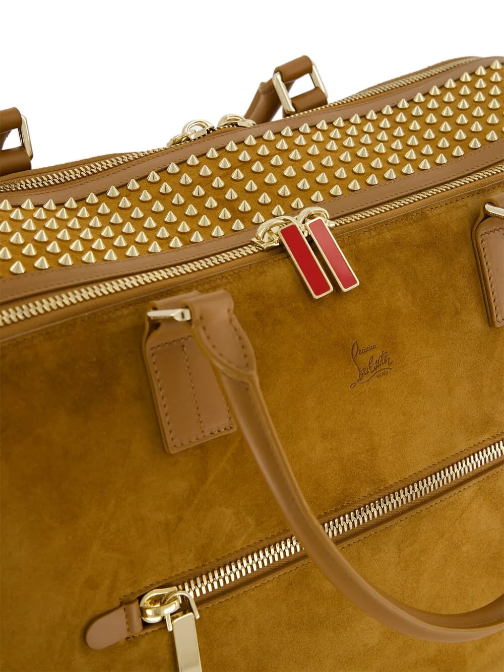 spiked travel shoulder bag